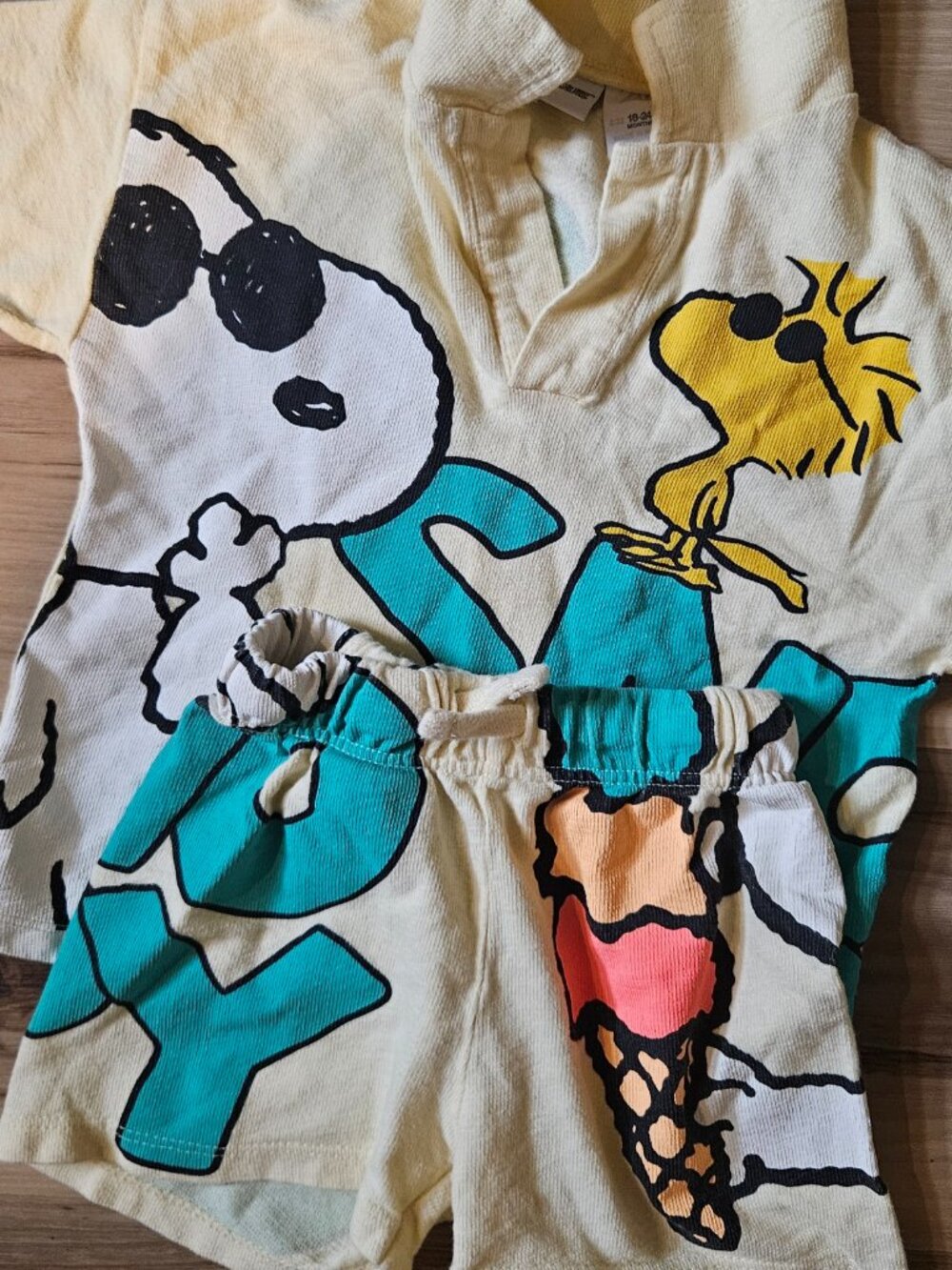 Peanuts polo and shorts set, extra shorts